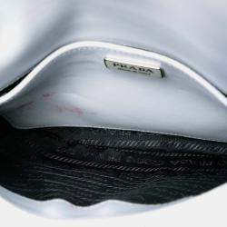 مملوكة مسبقًا Prada Grey Mini Brushed Leather Cleo Flap