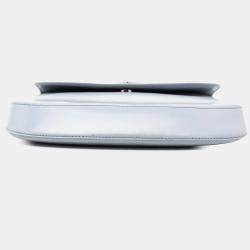 مملوكة مسبقًا Prada Grey Mini Brushed Leather Cleo Flap