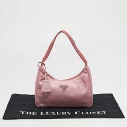 Pre Owned حقيبة باغيت برادا نايلون مُعاد التدوير وردية ميني ري-إديشن 2000