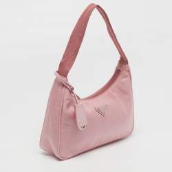 Pre Owned حقيبة باغيت برادا نايلون مُعاد التدوير وردية ميني ري-إديشن 2000