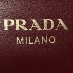 Pre Owned Prada Cerise Saffiano Soft Leather Tote