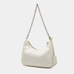 مملوكة مسبقًا Prada White Re Nylon Re Edition 2005 Satchel