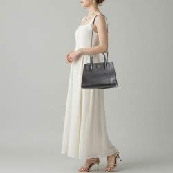 Pre Owned حقيبة يد توتس برادا باراديغم جلد سافيانو أسود/وردي