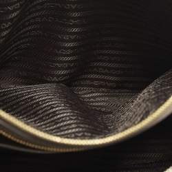 Pre Owned Prada Double Zip Large Grey Saffiano Lux Leather Tote