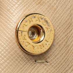 Pre Owned حقيبة يد برادا "غاليريا" صغيرة جلد سافياتو لوكس وردي بسحاب مزدوج