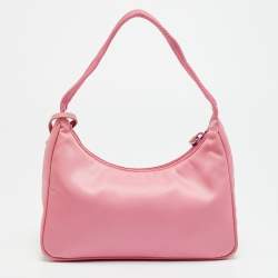 Pre Owned حقيبة كتف برادا إعادة إصدار 2000 نايلون وردي