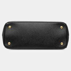 مملوكة مسبقًا Prada Black Medium Bicolor Saffiano Lux Galleria Satchel