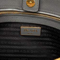 مملوكة مسبقًا Prada Black Medium Bicolor Saffiano Lux Galleria Satchel