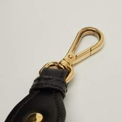 مملوكة مسبقًا حقيبة يد برادا مونوكروم جلد سافيانو متوسطة سوداء