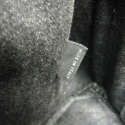 Pre Owned حقيبة كتف برادا كانفاس حجم صغير حقيبة توت سوداء