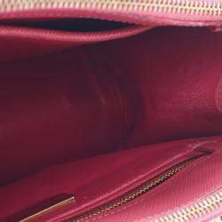 Pre Owned حقيبة ساتشل برادا غاليريا سحاب مزدوج صغير فاخر سافيانو وردي