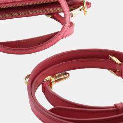 Pre Owned حقيبة ساتشل برادا غاليريا سحاب مزدوج صغير فاخر سافيانو وردي