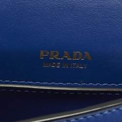 Pre Owned Prada Cahier Royal Blue/Black Leather Convertible Belt Bag