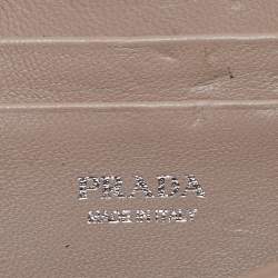 Pre Owned Prada Sidonie Beige Leather Flap Chain Crossbody Bag