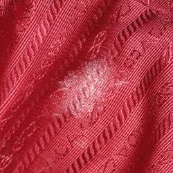 مملوكة مسبقًا Prada Galleria Executive Burgundy Saffiano Leather Double Zip Tote