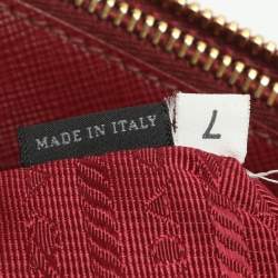 مملوكة مسبقًا Prada Galleria Executive Burgundy Saffiano Leather Double Zip Tote