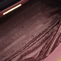 Pre Owned حقيبة توت برادا جلد سافياتو فاخر زهري صغير