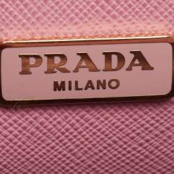 Pre Owned حقيبة توت برادا جلد سافياتو فاخر زهري صغير