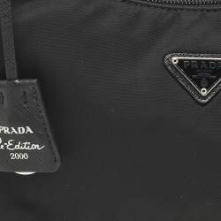 مملوكة مسبقًا حقيبة كتف برادا إصدار مُعاد 2000 نايلون أسود