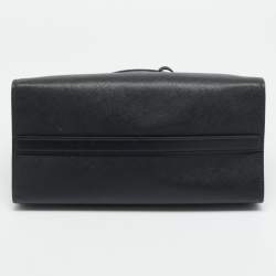 Pre Owned Prada Esplanade Black Saffiano Lux and City Leather Tote