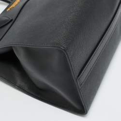 Pre Owned Prada Esplanade Black Saffiano Lux and City Leather Tote