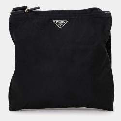 Pre Owned Prada Black Nylon Messenger Bag