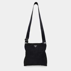 Pre Owned Prada Black Nylon Messenger Bag