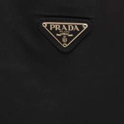 مملوكة مسبقًا حقيبة يد برادا توت نسيج نايلون سوداء سيتي