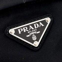Pre Owned Prada Black Fabric belt bag