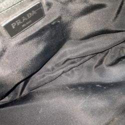 Pre Owned Prada Black Fabric belt bag