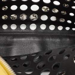 Pre Owned Prada City Fori Multicolor Leather Perforated Chain Shoulder Bag