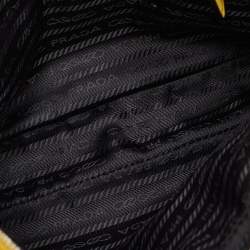 Pre Owned Prada City Fori Multicolor Leather Perforated Chain Shoulder Bag