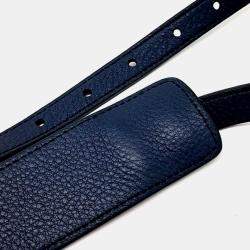 Pre Owned Prada Navy Blue Leather Crossbody Bag