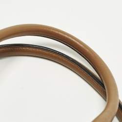 مملوكة مسبقًا Prada Open Small Brown Vitello Danio Leather Tote