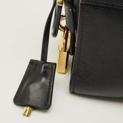 Pre Owned حقيبة كروس بودي برادا إسبلاناد سيتي جلد سافيانو أسود