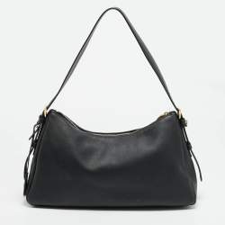 Pre Owned حقيبة كتف برادا إيمي جلد سوداء كبيرة