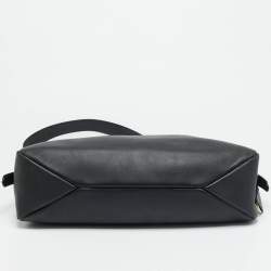 Pre Owned حقيبة كتف برادا إيمي جلد سوداء كبيرة