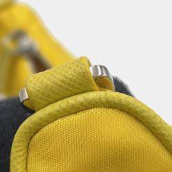 Pre Owned Prada Re-Edition 2005 Re-Nylon Shoulder Bag Yellow Nylon Leather