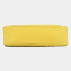 Pre Owned Prada Re-Edition 2005 Re-Nylon Shoulder Bag Yellow Nylon Leather