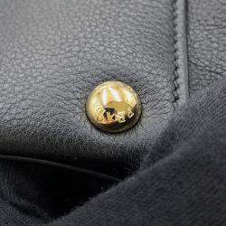 Pre Owned Prada Handbag Black Soft Grain Leather Size Medium