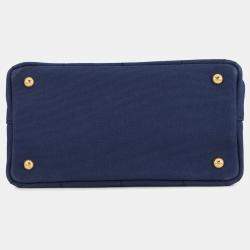 Pre Owned Prada Canapa Blue Canvas
