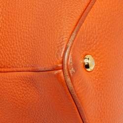 Pre Owned حقيبة يد برادا مفتوحة جلد فيتيلو داينو برتقالي