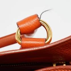 Pre Owned حقيبة يد برادا مفتوحة جلد فيتيلو داينو برتقالي