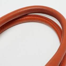 Pre Owned حقيبة يد برادا مفتوحة جلد فيتيلو داينو برتقالي