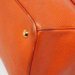 Pre Owned حقيبة يد برادا مفتوحة جلد فيتيلو داينو برتقالي