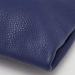 مملوكة مسبقًا Prada Blue Daino Leather Wristlet  Pouch