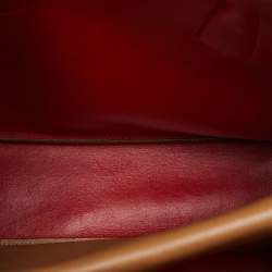 Pre Owned Prada Double Medium Beige Saffiano Cuir Leather Tote