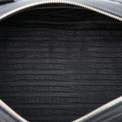 مملوكة مسبقًا حقيبة برادا بوسطن جلدي سافيانو لوكس أسود