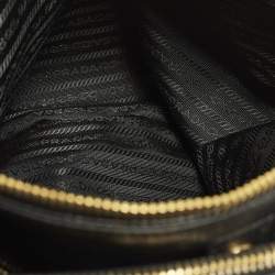 مملوكة مسبقًا Prada Double Zip Black Vitello Daino Leather Tote