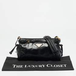 مملوكة مسبقًا Prada Bonnie Black Leather Crossbody Bag